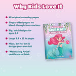 Load image into Gallery viewer, Front cover of My Magical Mermaid Colouring Book for ages 4 to 8