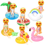 Load image into Gallery viewer, Swimming Pool Inflatable Floats for dolls or drinks - Mini Mermaid Tails