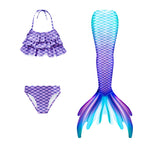 Load image into Gallery viewer, Blueberry Luxury Mermaid Tail & Bikini Set | Ages 3-12