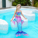 Load image into Gallery viewer, Luxury Mermaid Tail & Bikini - Bubbles - Mini Mermaid Tails