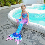 Load image into Gallery viewer, Luxury Mermaid Tail & Bikini - Bubbles - Mini Mermaid Tails