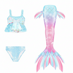 Load image into Gallery viewer, LIMITED EDITION Organza Bow Pom Pom Mermaid Tail - Mini Mermaid Tails