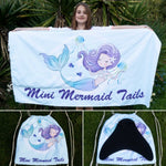 Load image into Gallery viewer, Beach Bag Towel Backpack - Mini Mermaid Tails