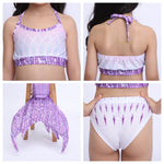Load image into Gallery viewer, Iced Plum Purple and white mermaid tail for kids swimming
