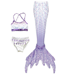 Load image into Gallery viewer, Iced Plum Purple and white mermaid tail for kids swimming