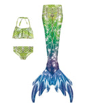 Load image into Gallery viewer, Luxury Mermaid Tail & Bikini - Jewel Green Ages 3 to 16 (Adults Size M) - Mini Mermaid Tails