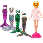Load image into Gallery viewer, Mermaid Tail Set for 11inch dolls - Mini Mermaid Tails