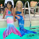 Load image into Gallery viewer, Mermaid Tail & Bikini - Pastel Rainbow - Mini Mermaid Tails