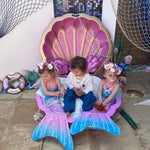 Load image into Gallery viewer, Mermaid Tail & Blue Shell Bikini 2yrs+ - Mini Mermaid Tails