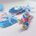 Load image into Gallery viewer, Mermaid Sparkly Hair Clip Set - Mini Mermaid Tails