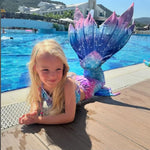 Load image into Gallery viewer, Luxury Mermaid Tail & Bikini - Bubbles - Mini Mermaid Tails