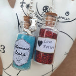 Load image into Gallery viewer, Magic Love Potion Necklace - Perfect Valentines Day Gift - Mini Mermaid Tails