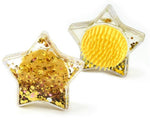 Load image into Gallery viewer, Super Cute Gold Star Detangling Hairbrush. We like to think of it as a starfish but then we are mermaid mad. Smaller size so handy to throw in your bag and go. Mini Mermaid Tails
