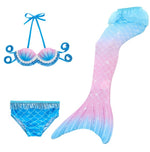 Load image into Gallery viewer, Mermaid Tail & Blue Shell Bikini 2yrs+ - Mini Mermaid Tails