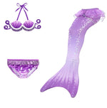 Load image into Gallery viewer, Mermaid Tail & Purple Shell Bikini 2yrs + - Mini Mermaid Tails