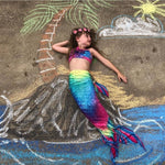 Load image into Gallery viewer, Luxury Mermaid Tail & Bikini - Bold Rainbow - Mini Mermaid Tails