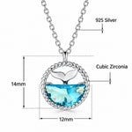 Load image into Gallery viewer, Sterling Silver Mermaid Tail Necklace - Mini Mermaid Tails