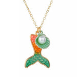 Load image into Gallery viewer, Pretty Kids Necklaces - Mermaid, Shell, Starfish - Mini Mermaid Tails