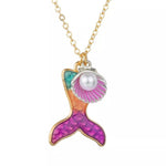 Load image into Gallery viewer, Pretty Kids Necklaces - Mermaid, Shell, Starfish - Mini Mermaid Tails