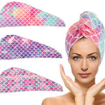 Load image into Gallery viewer, Microfibre Mermaid Rapid Drying Hair Towel - Mini Mermaid Tails