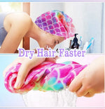 Load image into Gallery viewer, Microfibre Mermaid Rapid Drying Hair Towel - Mini Mermaid Tails