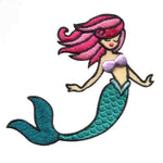 Load image into Gallery viewer, Embroidered Mermaid Iron On Patch - Mini Mermaid Tails