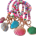 Load image into Gallery viewer, Colourful Clay Bead Ankle Bracelet - Mini Mermaid Tails
