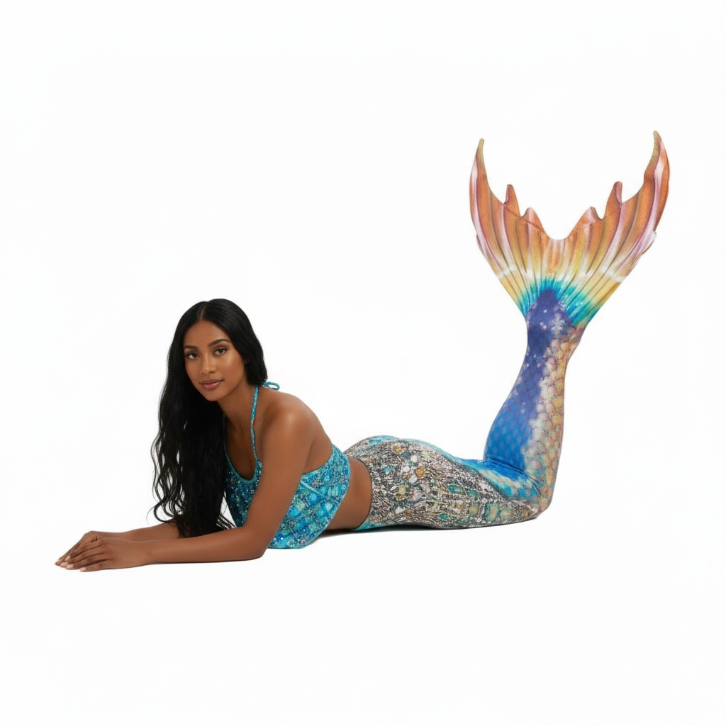 NOUVEAUTÉ POUR LES ADOS ! Queue de sirène et bikini de luxe - Jewel Blue De 3 à 16 ans