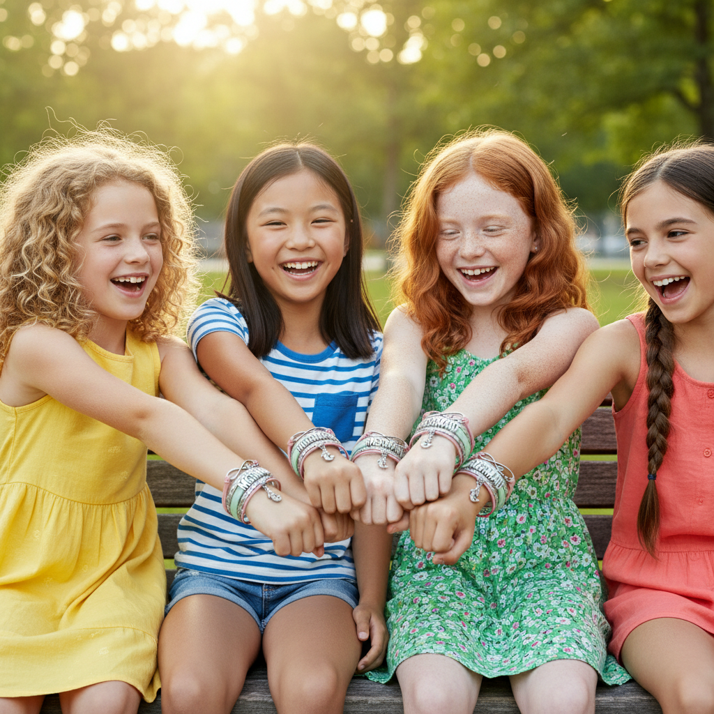 Bracelets d'amitié tressés sirène et licorne