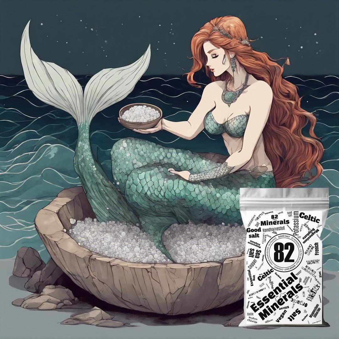 Celtic Mermaid Sea Salt - Raw Organic Course Crystals