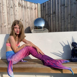 Load image into Gallery viewer, Luxury Mermaid Tail &amp; Bikini - Berry Frill
