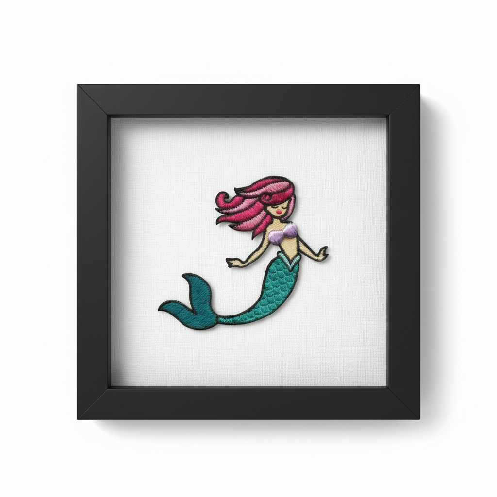 Patch thermocollant brodé sirène