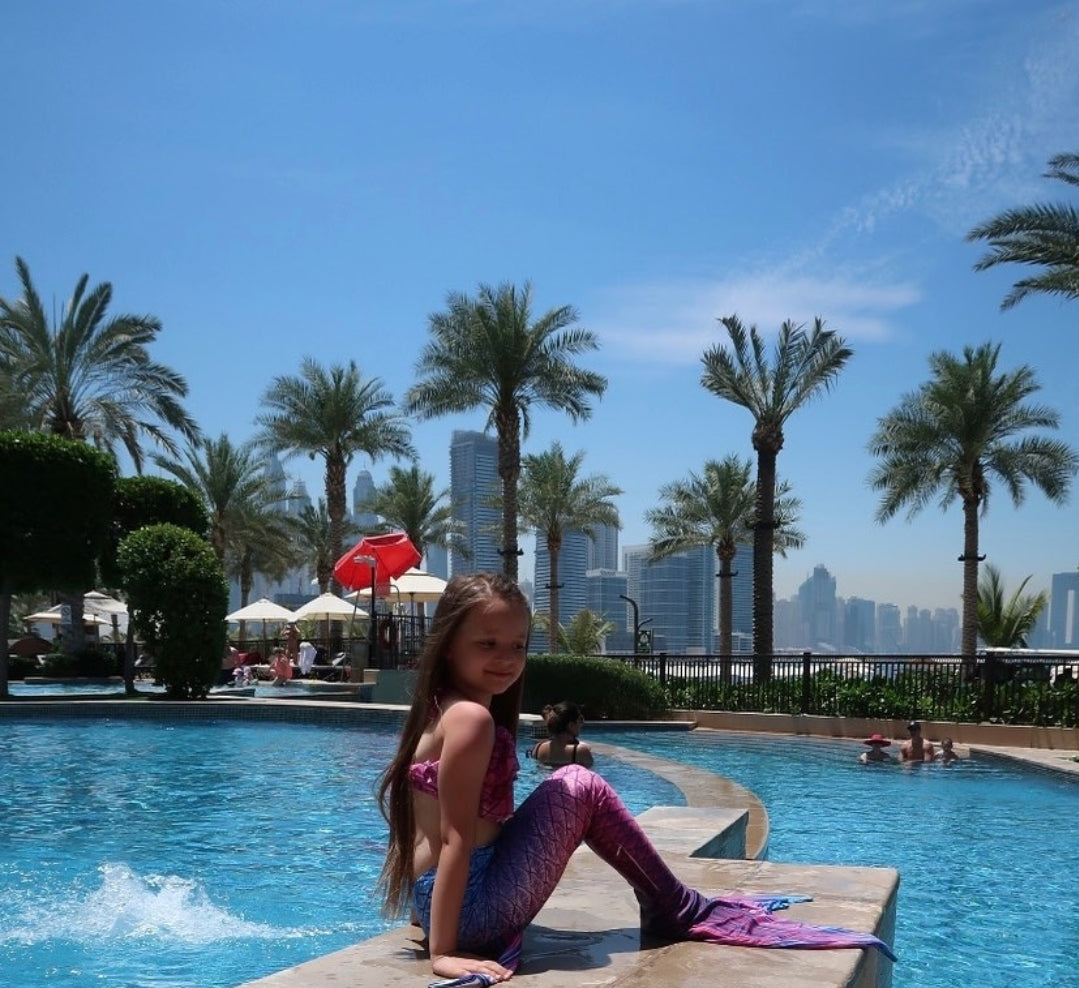 Luxury Mermaid Tail & Bikini - Berry Frill