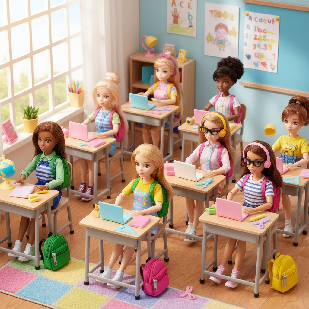 Accessoires et sacs à dos pour étudiants pour poupées de 11 pouces