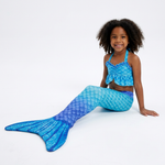 Load image into Gallery viewer, Coco in a new seated Turquoise Frill pose