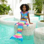 Load image into Gallery viewer, Coco in Rainbow Scales at the original pool