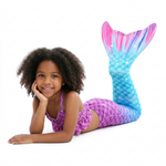 Load image into Gallery viewer, Coco tummy pose in Purple and Turquoise Frill