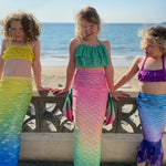 Load image into Gallery viewer, Luxury Mermaid Tail &amp; Bikini - Green &amp; Pink Watermelon
