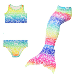 Mermaid Tail & Bikini - Rainbow Tankini