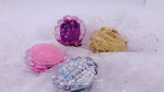 Load and play video in Gallery viewer, Cute video showing the pink, purple, blue, and gold sparkly glitter detailing hairbrush. Shake and wake up the dreamy undersea world and watch the fascinating glitter. Mini Mermaid Tails
