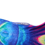 Load image into Gallery viewer, Side zip close up from the Luxury Peacock Purple &amp; Blue Mermaid Tail. Mini Mermaid Tails
