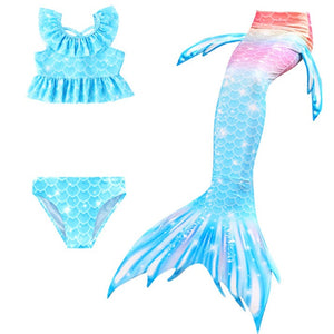 Luxury Mermaid Tail & Bikini - Sky