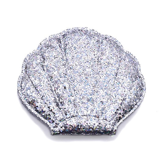 Shell Shape Mermaid Compact Hand Mirror - Glitter