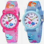 Load image into Gallery viewer, Kids Analogue Watch, Waterproof 3D Cute Cartoon Mermaid Silicone Watch
