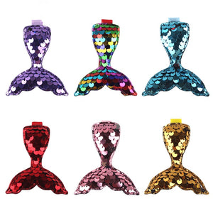 Pince à cheveux queue de sirène à paillettes