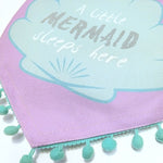 Load image into Gallery viewer, A Little Mermaid Sleeps Here Fabric Pennant Flag
