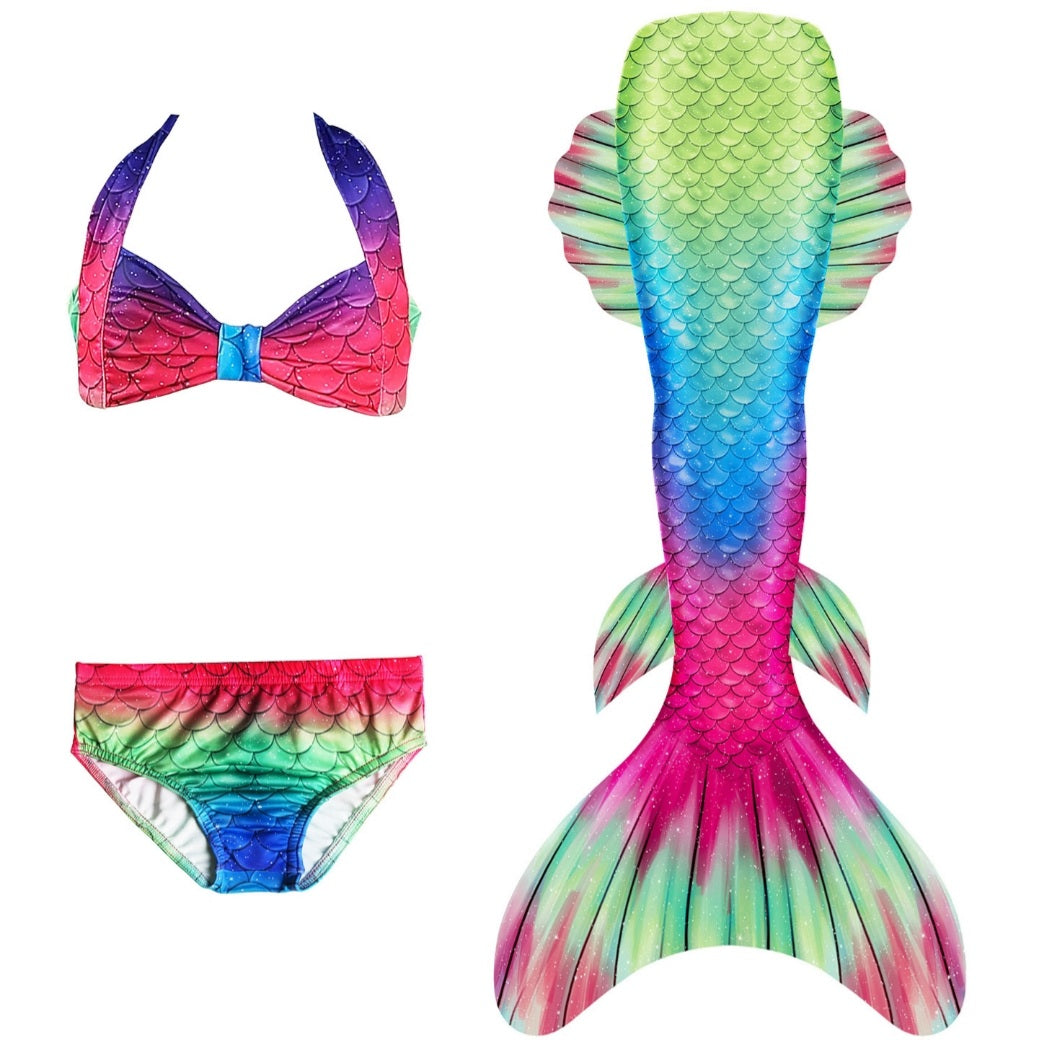 LAST FEW REMAINING! Mermaid Tail & Bikini - Tropical