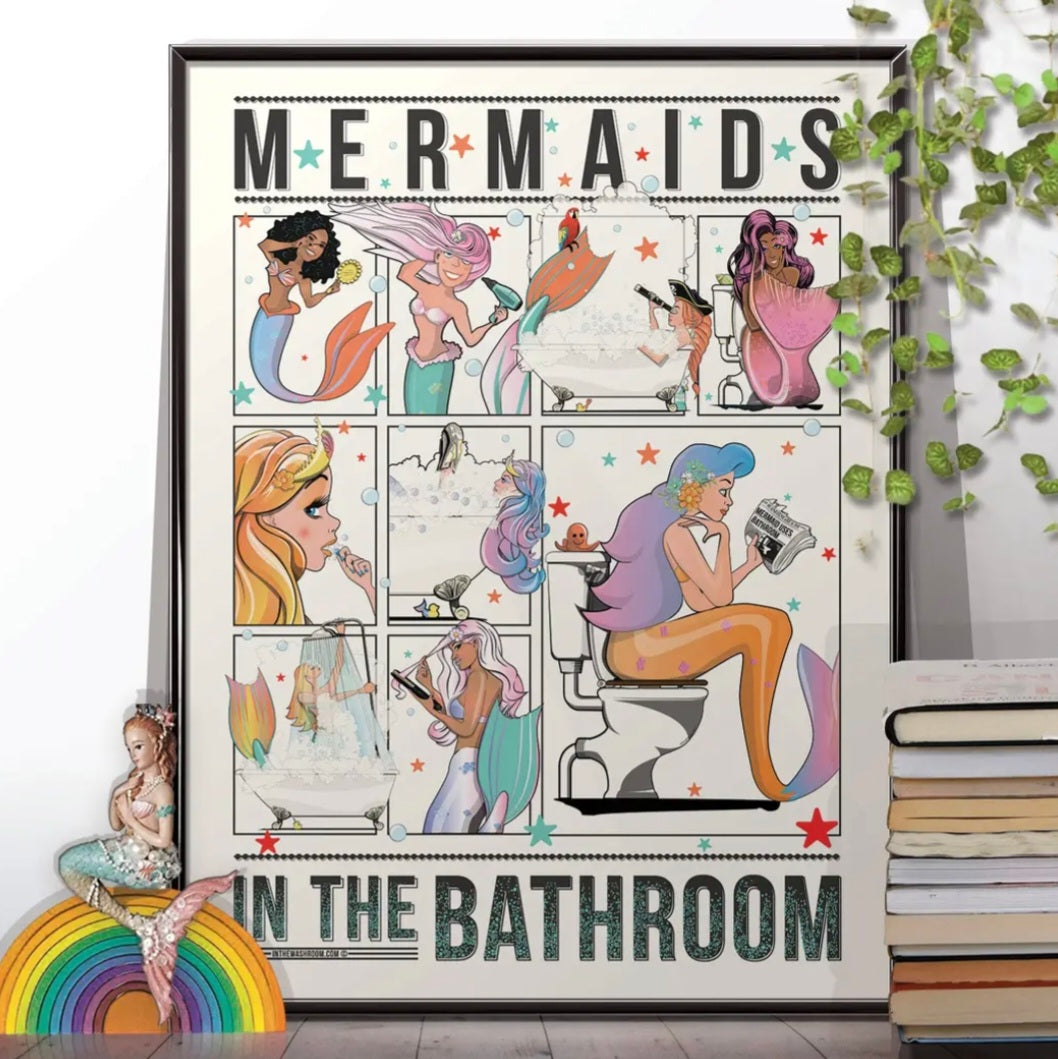 Mermaids in the Bathroom print