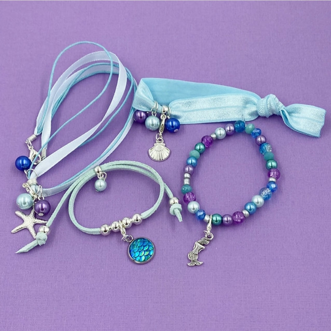 Mermaid Jewellery Making Kits Bracelets Necklace Ages 8+