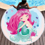 Charger l&#39;image dans la galerie, Giant Circular Mermaid Beach Towel
